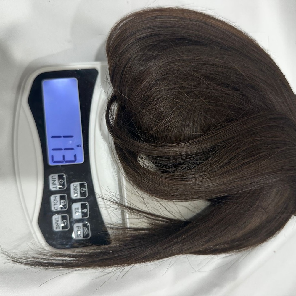 100% Human Hair Clip-In Extensions Dark Brown #2 21-22” 113 g Full Set - Picture 6 of 7